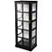 Burland 23 1/4" Wide Black Wood 5-Shelf Curio Cabinet