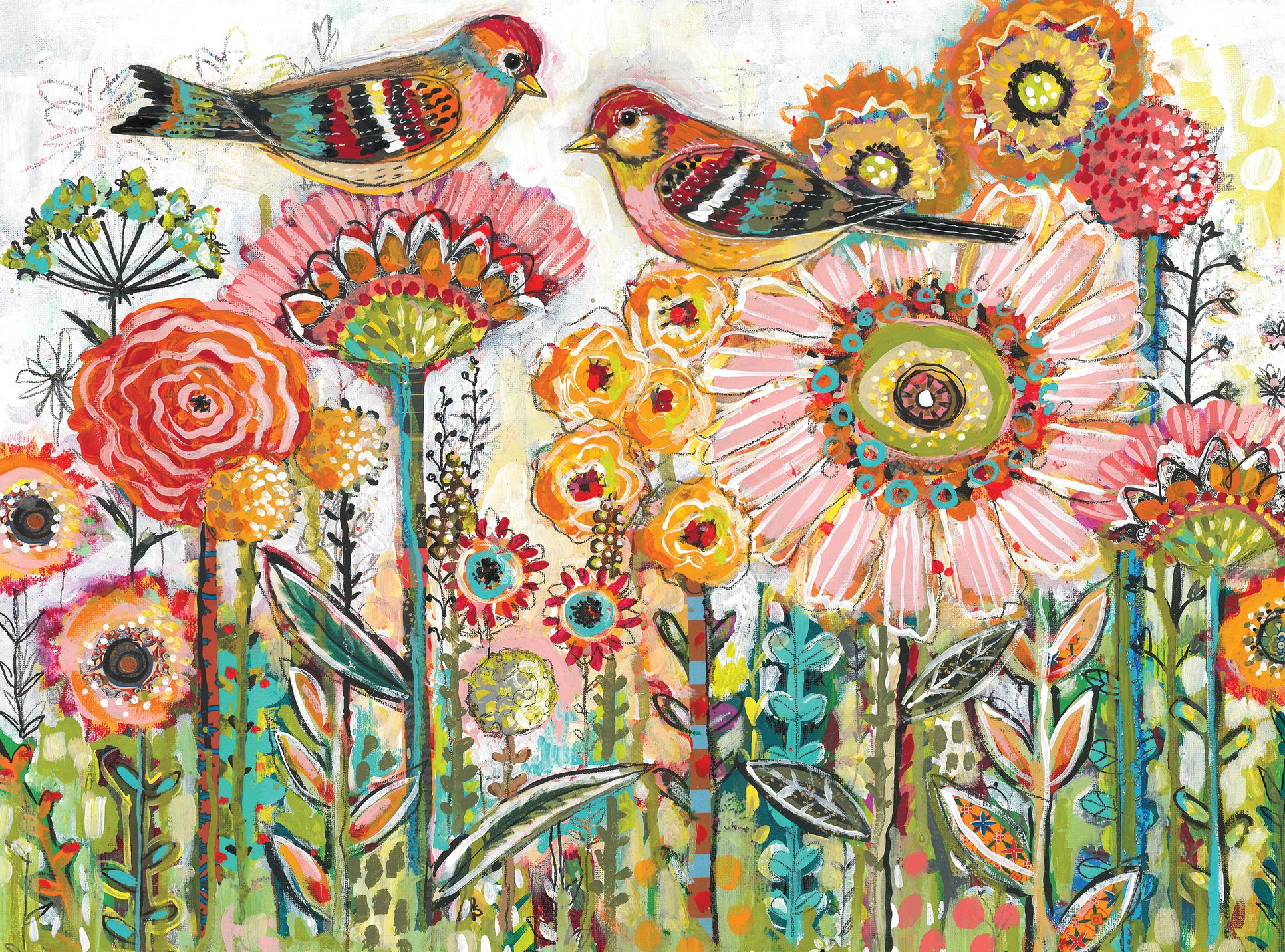 Sweet Tweets 40" Wide AllWeather Outdoor Canvas Wall Art 91W65