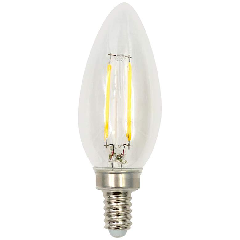 Clear Torpedo 2 Watt E12 Base Filament Dimmable LED Bulb