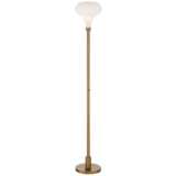 Possini Euro Cecil Warm Gold and Opal Glass Torchiere Floor Lamp