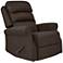 Thaddeus Chocolate Brown Nubuck Stitch-Tufted Rocker Recliner Chair