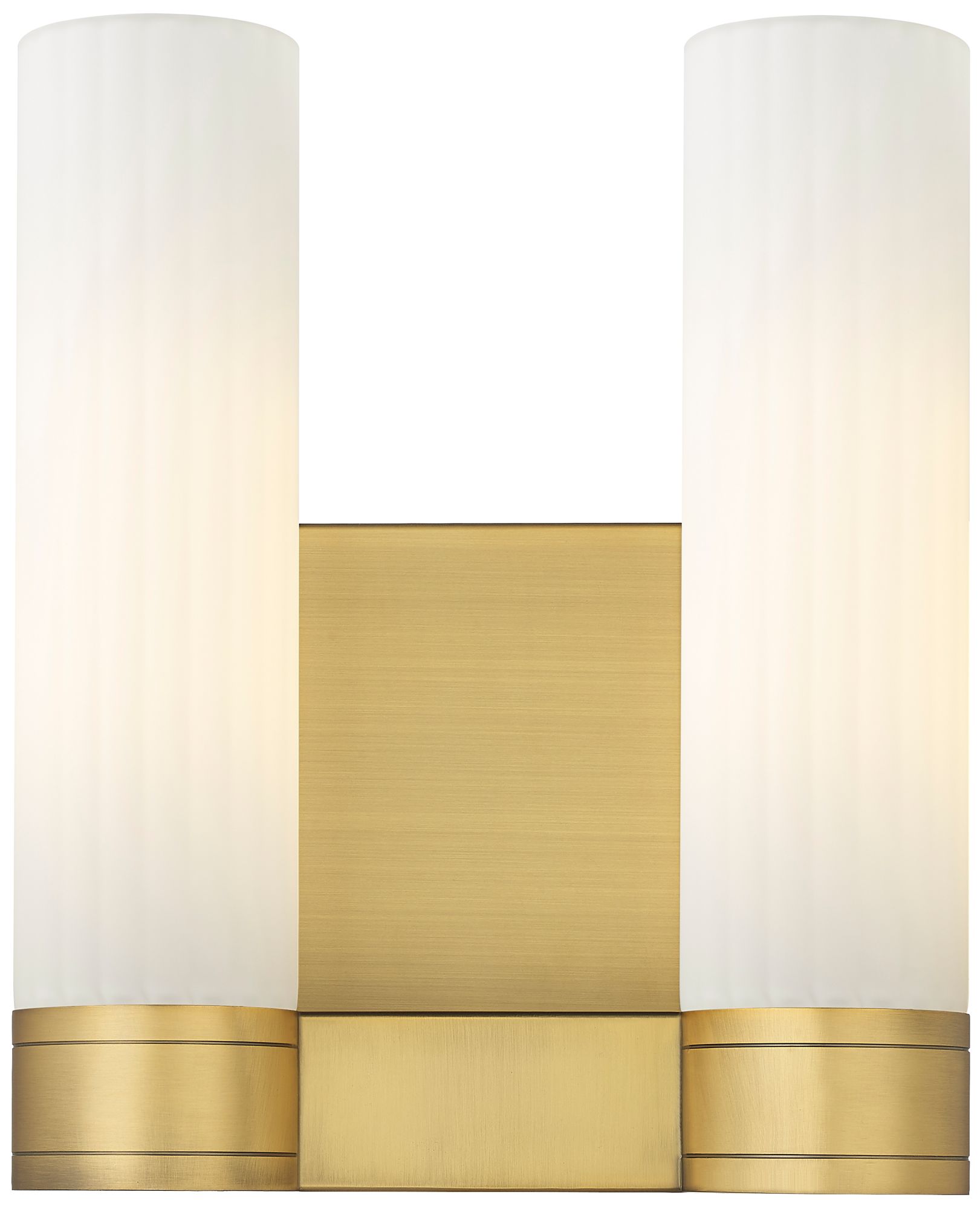 Innovations Lighting Empire 12.63" High 2 Light Brushed Brass Sconce With White Shade