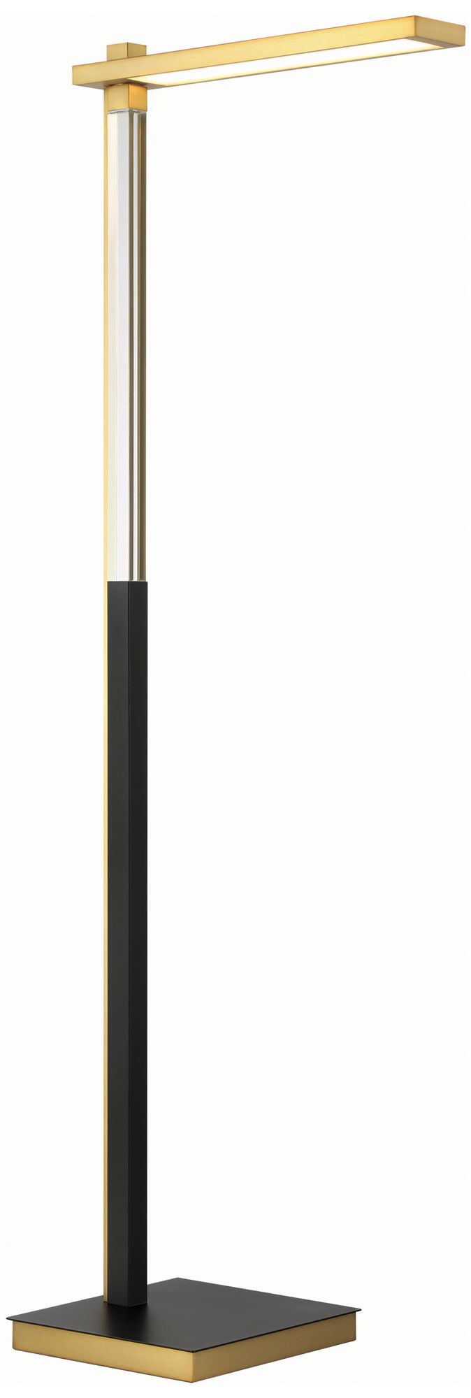 George Kovacs Sauvity Led Soft Brass And Black Floor Lamp