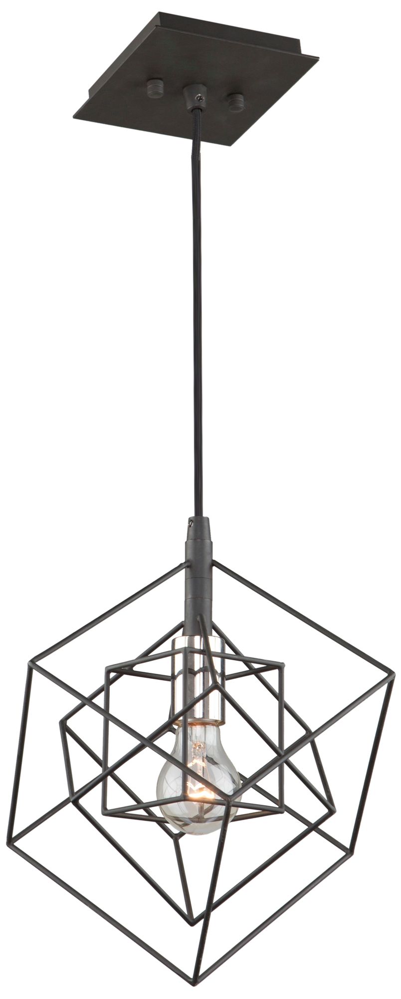 Artcraft Artistry 1-light Polished Nickel Metal Pendant