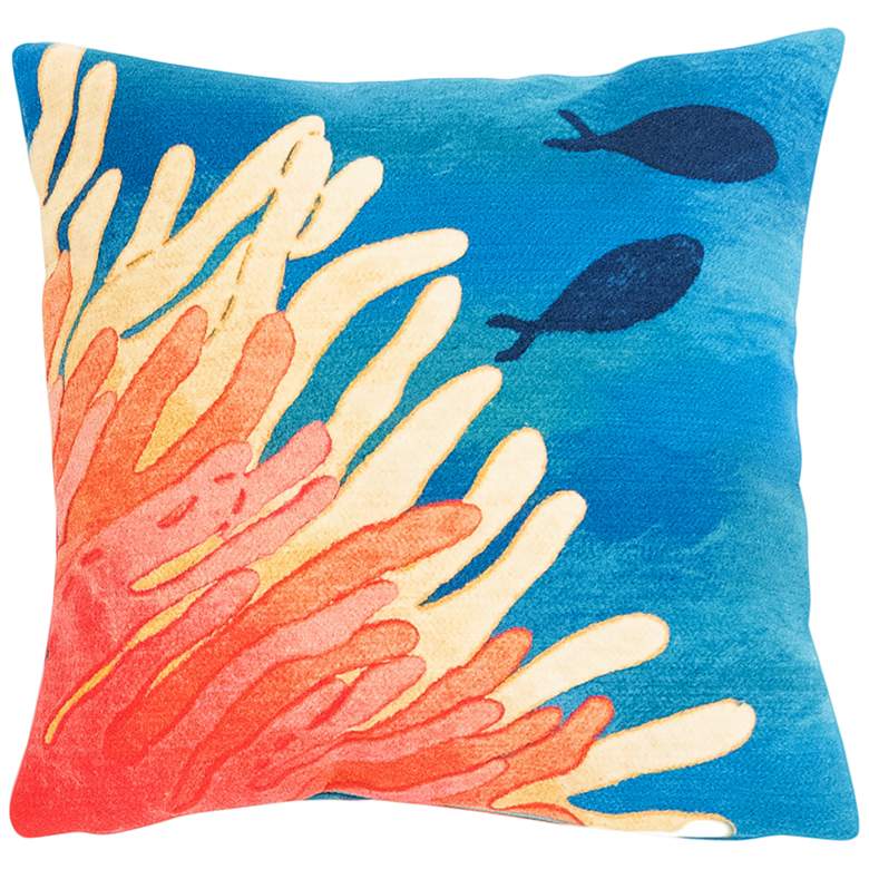 Visions III Reef and Fish 20&quot; Square Indoor-Outdoor Pillow
