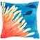 Visions III Reef and Fish 20" Square Indoor-Outdoor Pillow