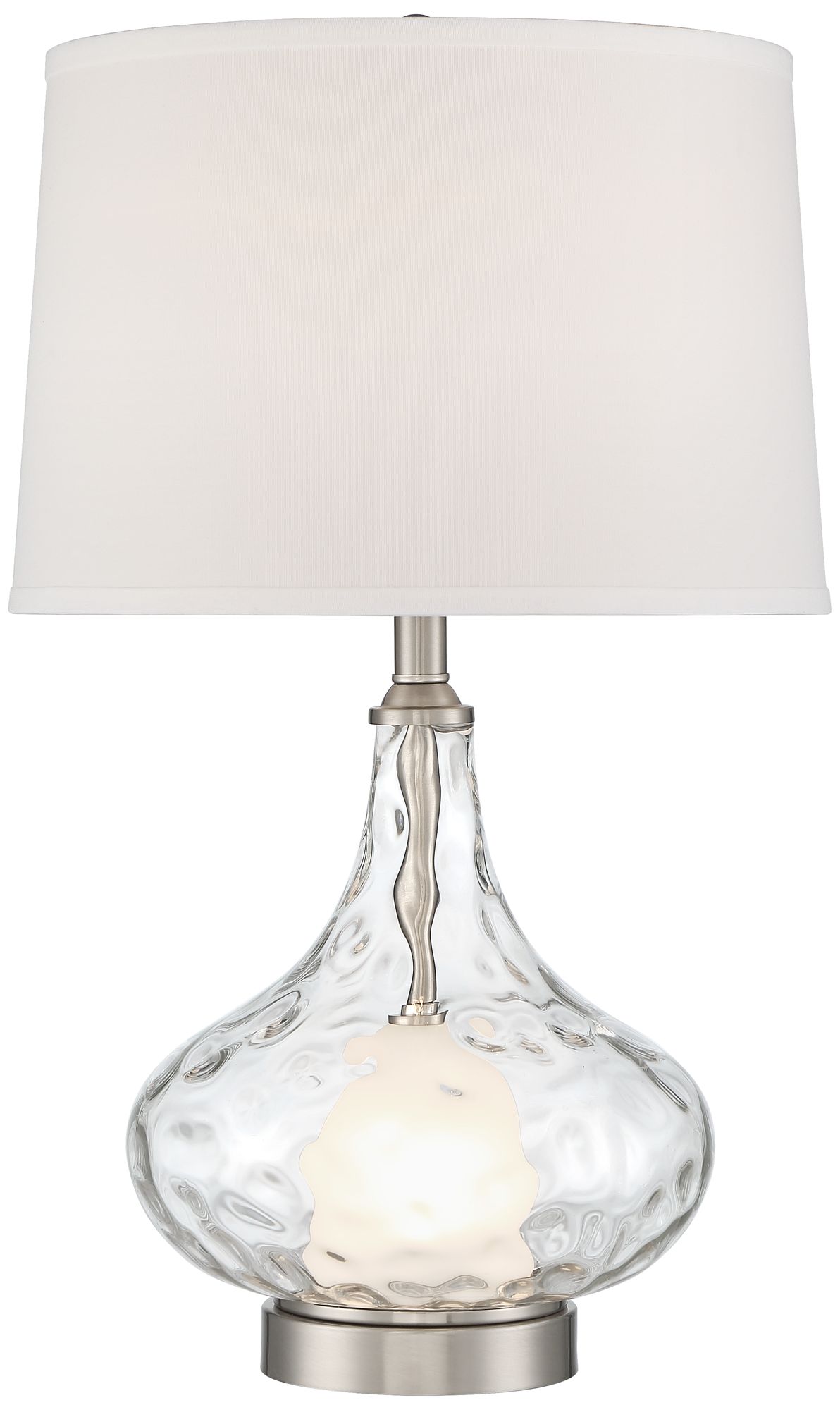 Possini Euro Rona Rippled Glass Night Light Table Lamp 92D53 Lamps