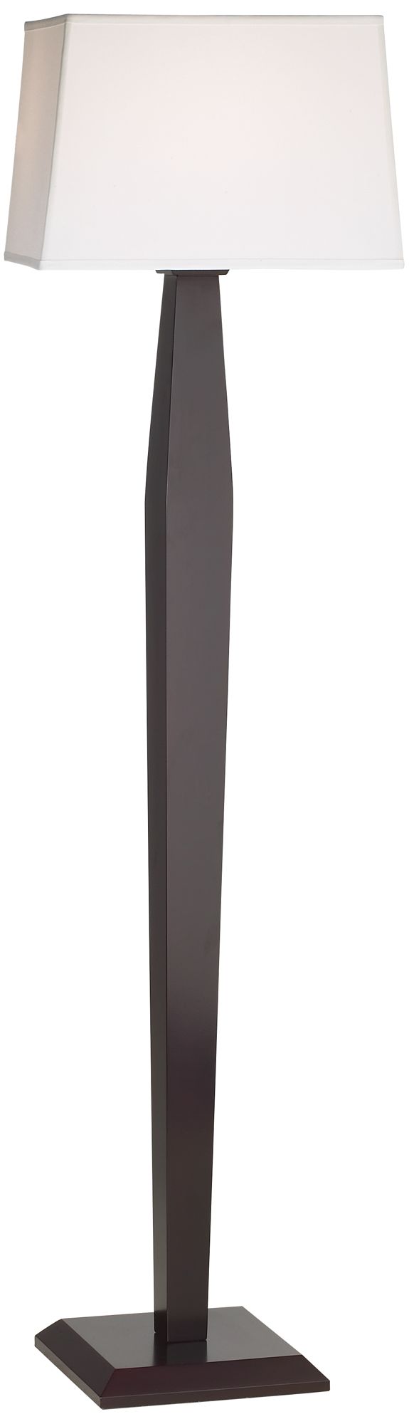 black wood floor lamp