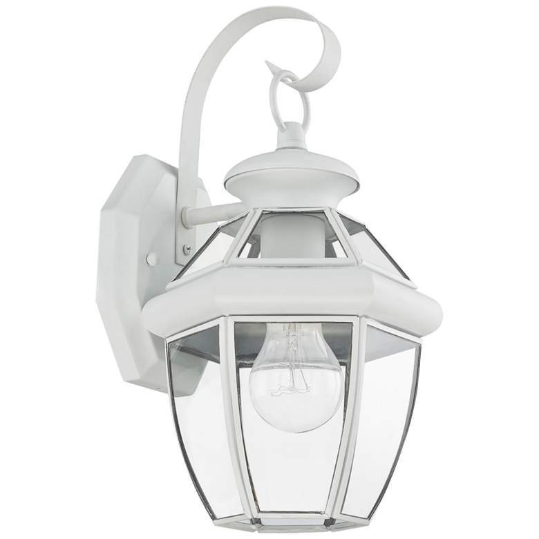 Monterey 12 1/2&quot;H White Downward Lantern Outdoor Wall Light