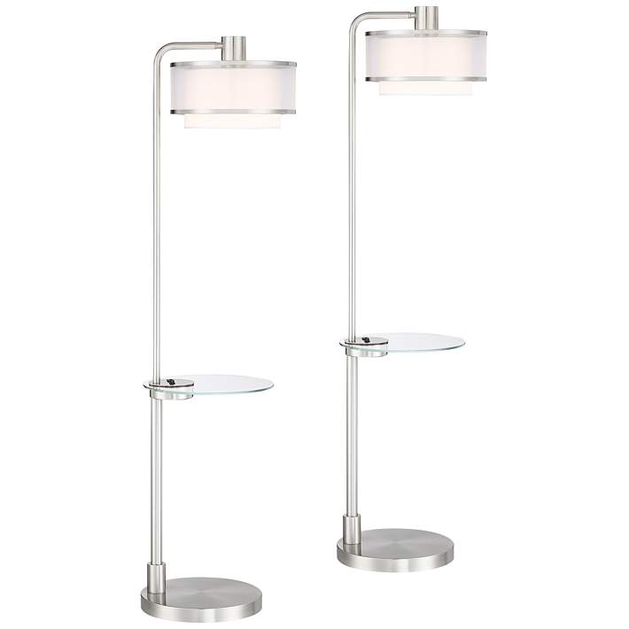 Vogue Modern Tray Table Usb Floor Lamps, Vogue Floor Lamp With Tray Table And Usb Port