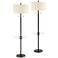 Morrow Tray Table Floor Lamp with USB and Outlet Set of 2