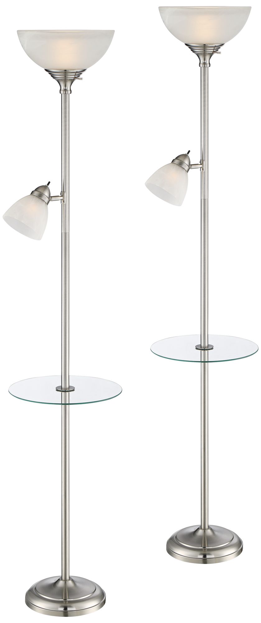 London Torchiere Tray Table Floor Lamps Set of 2 - #92V91 ...