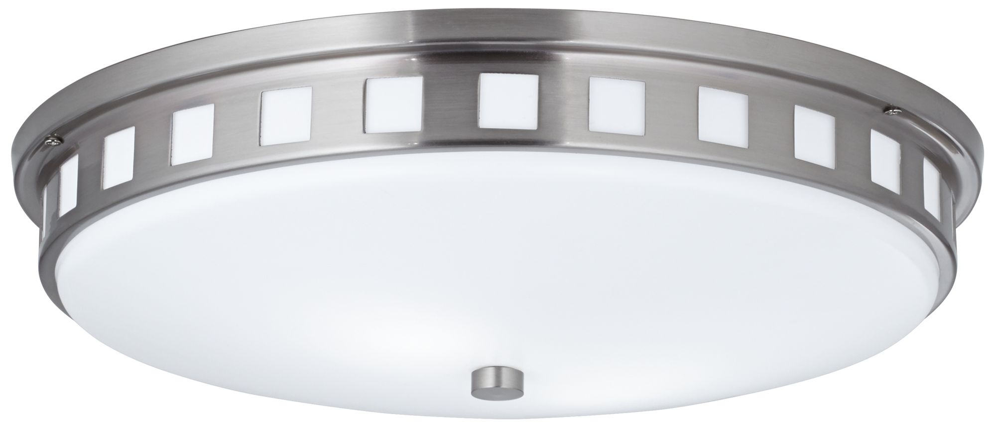 Gerramonde 18" Wide Brushed Nickel Round Ceiling Light
