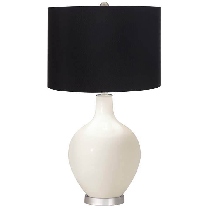 West Highland White Ovo Table Lamp With, Black Table Lamp White Shade