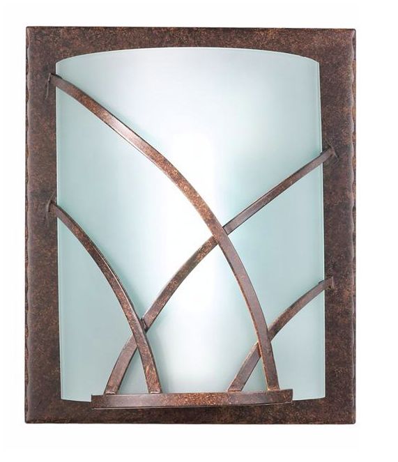 Revele 12" High Bronze Wall Sconce with Art Glass Shade - #92W88 | Lamps Plus
