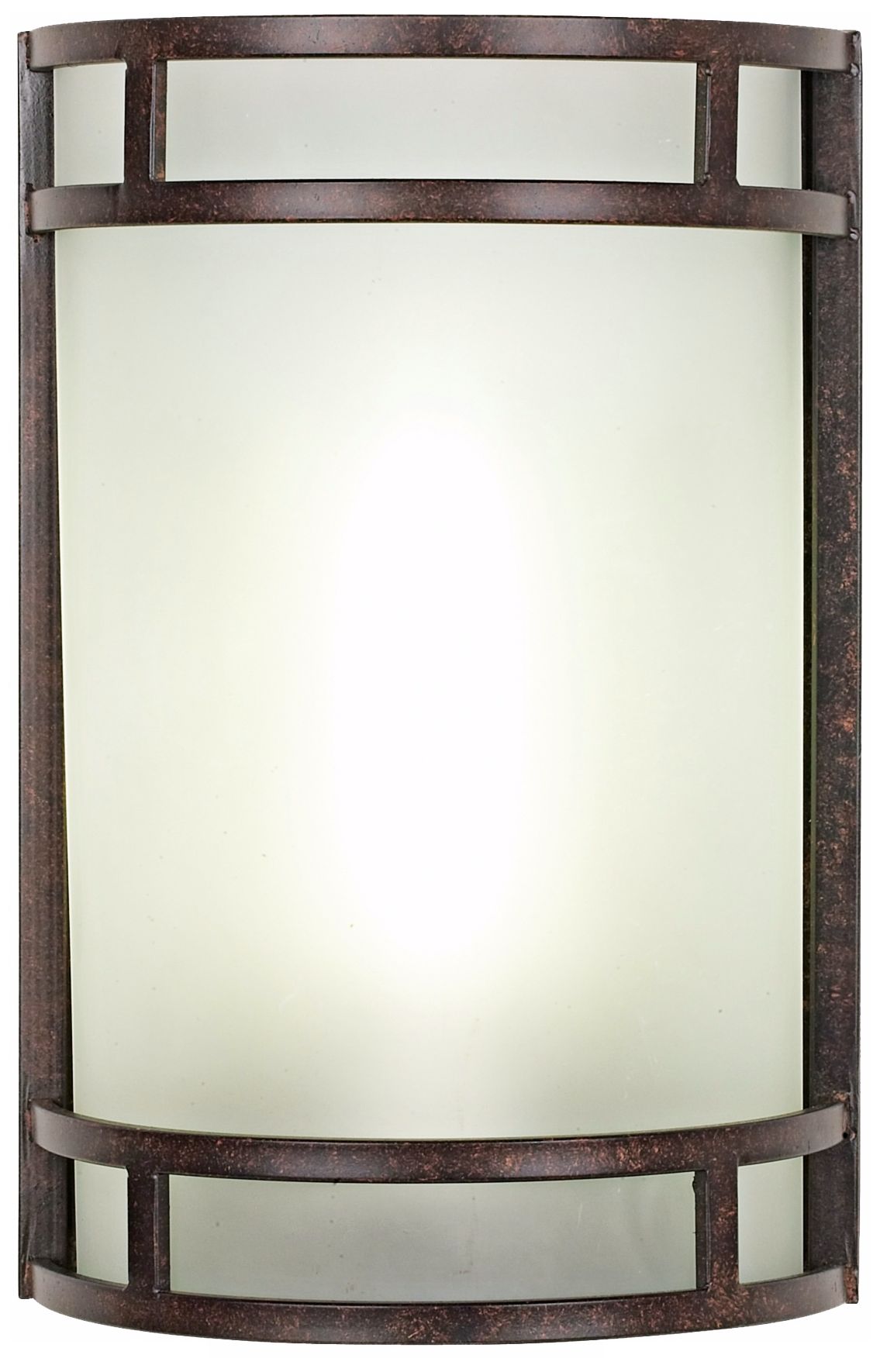 Mira 12" High Bronze Metal and Art Glass Domed Wall Sconce