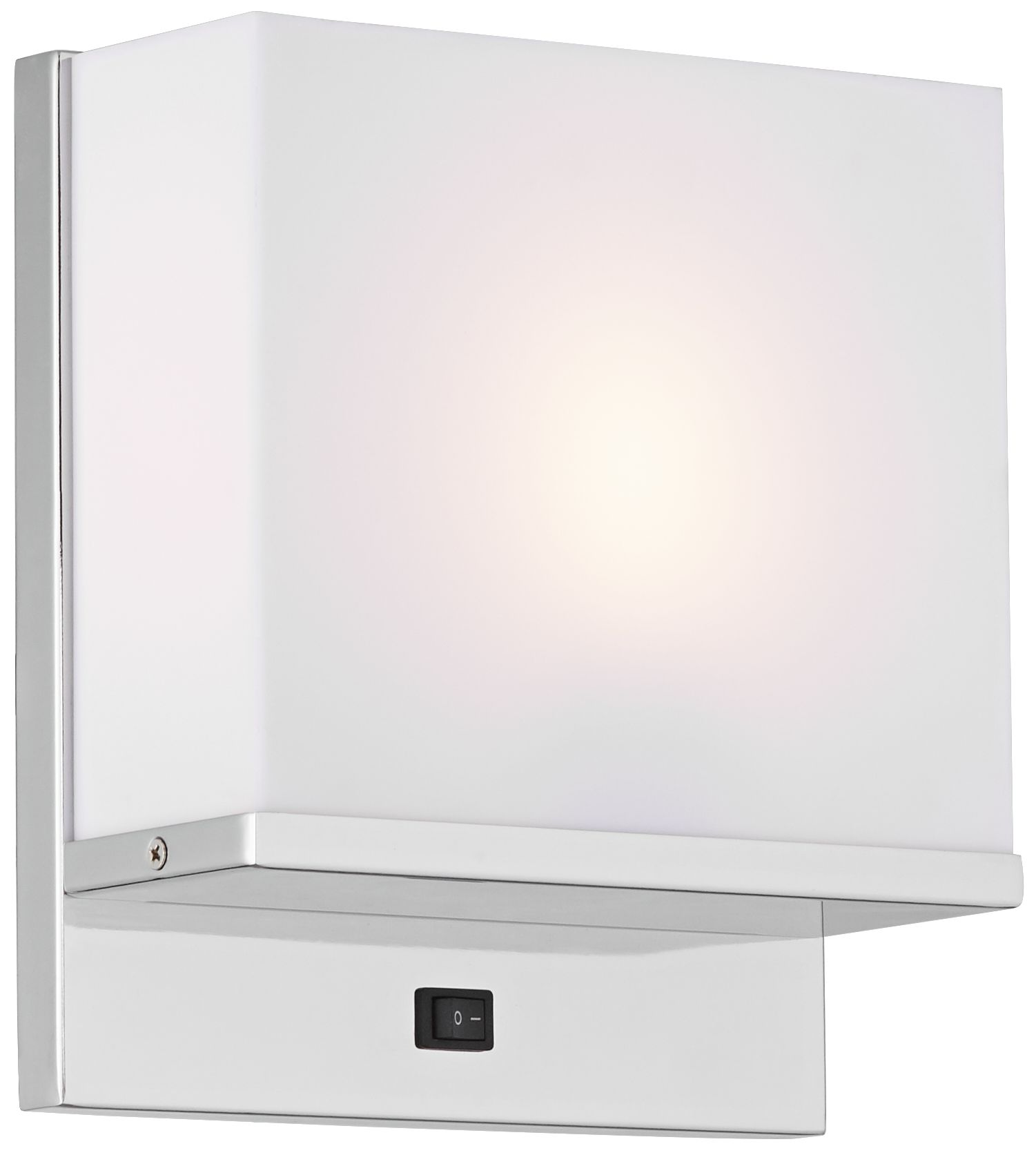 Carallon 10" Polished Chrome and White Acrylic Wall Sconce