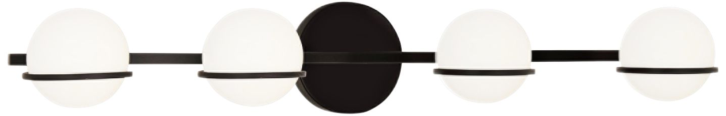 Fusion™ Centric 32" Wide Black 4-Light LED Bath Light