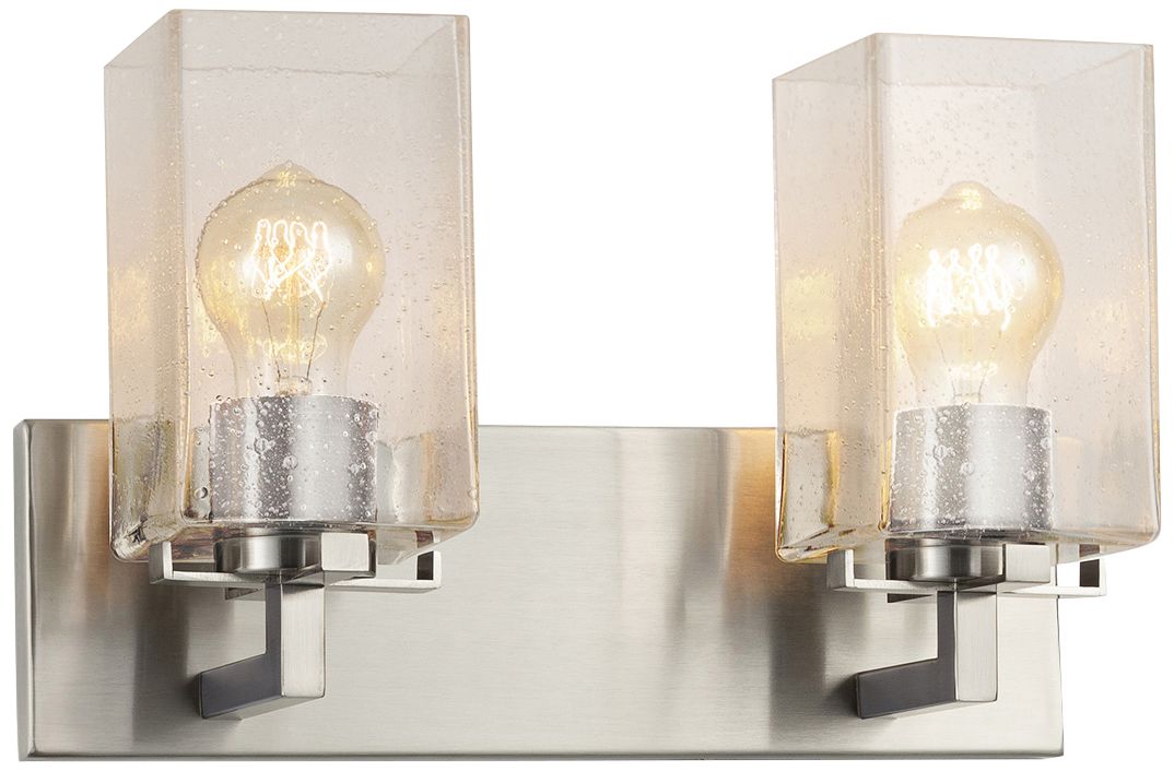 Fusion™ Vice 9"H Brushed Nickel 2-Light Wall Sconce