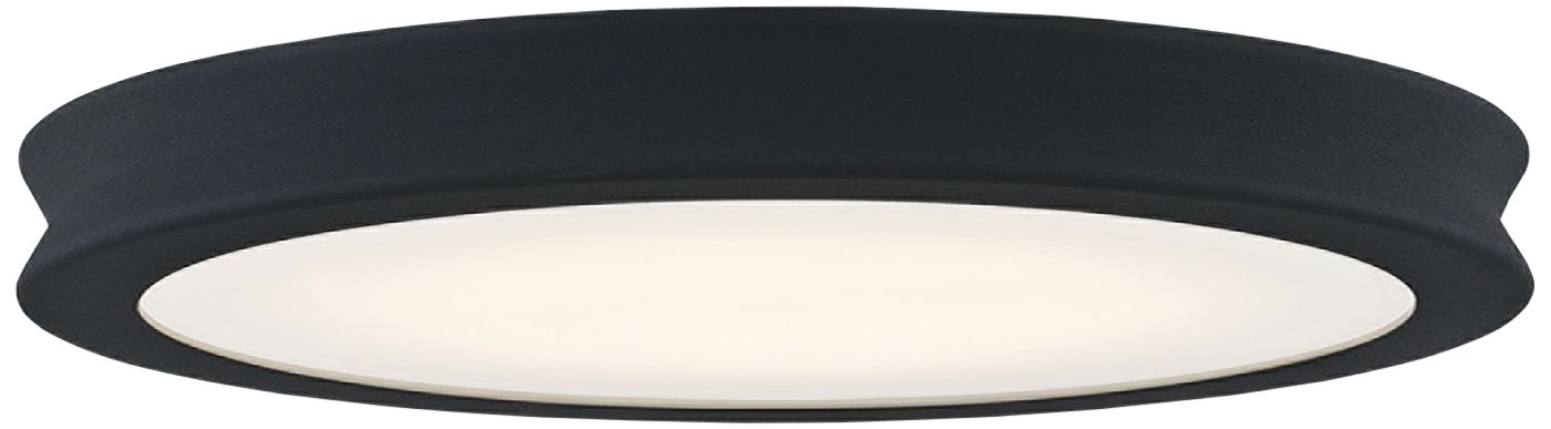 Fusion™ Bevel 16 1/2"W Matte Black LED Ceiling Light