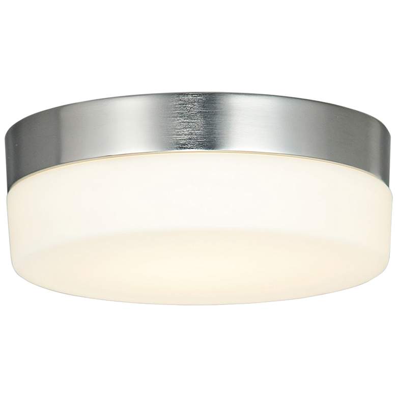 Image 1 Fusion&trade; Pixel 7" Wide Nickel Round LED Ceiling Light