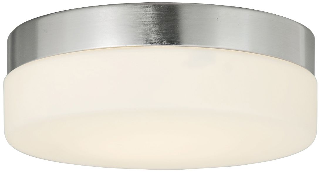 Fusion™ Pixel 9" Wide Nickel Round LED Ceiling Light