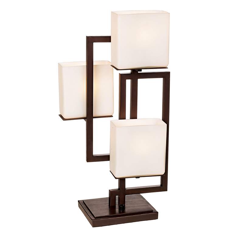 Image 3 Lighting on the Square Roman Bronze Metal Accent Table Lamp