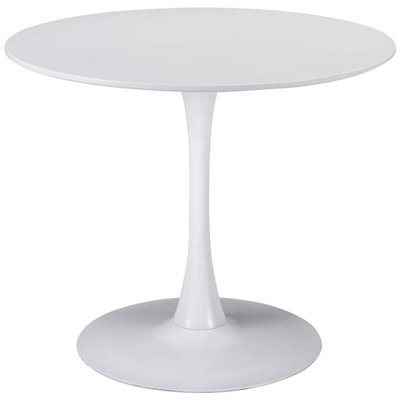 Image 1 Zuo Opus 35 1/2" Wide White Round Dining Table
