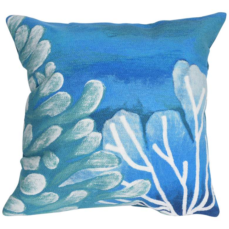 Visions III Reef Blue 20&quot; Square Indoor-Outdoor Pillow