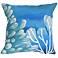 Visions III Reef Blue 20" Square Indoor-Outdoor Pillow