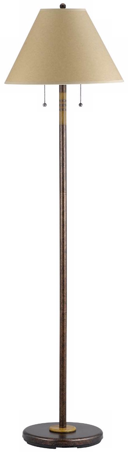 Soho Collection Rust Finish Double Pull Floor Lamp