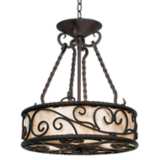 Natural Mica Collection 17&quot; Wide Pendant Chandelier