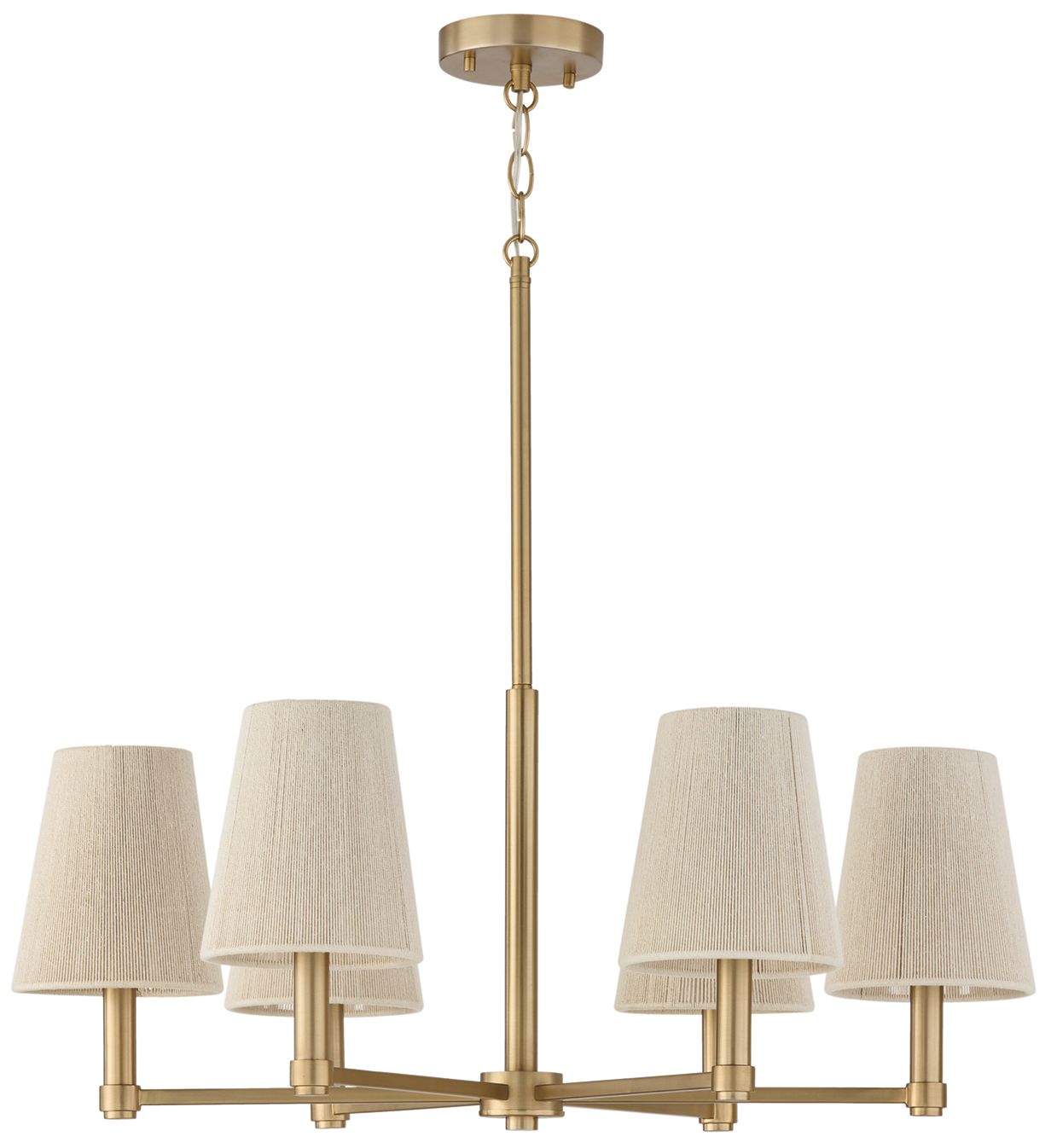 Capital Lighting Mira 6 Light Chandelier 30" Matte Brass