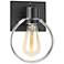 Justice Design Volta 10"H Matte Black and Chrome Wall Sconce