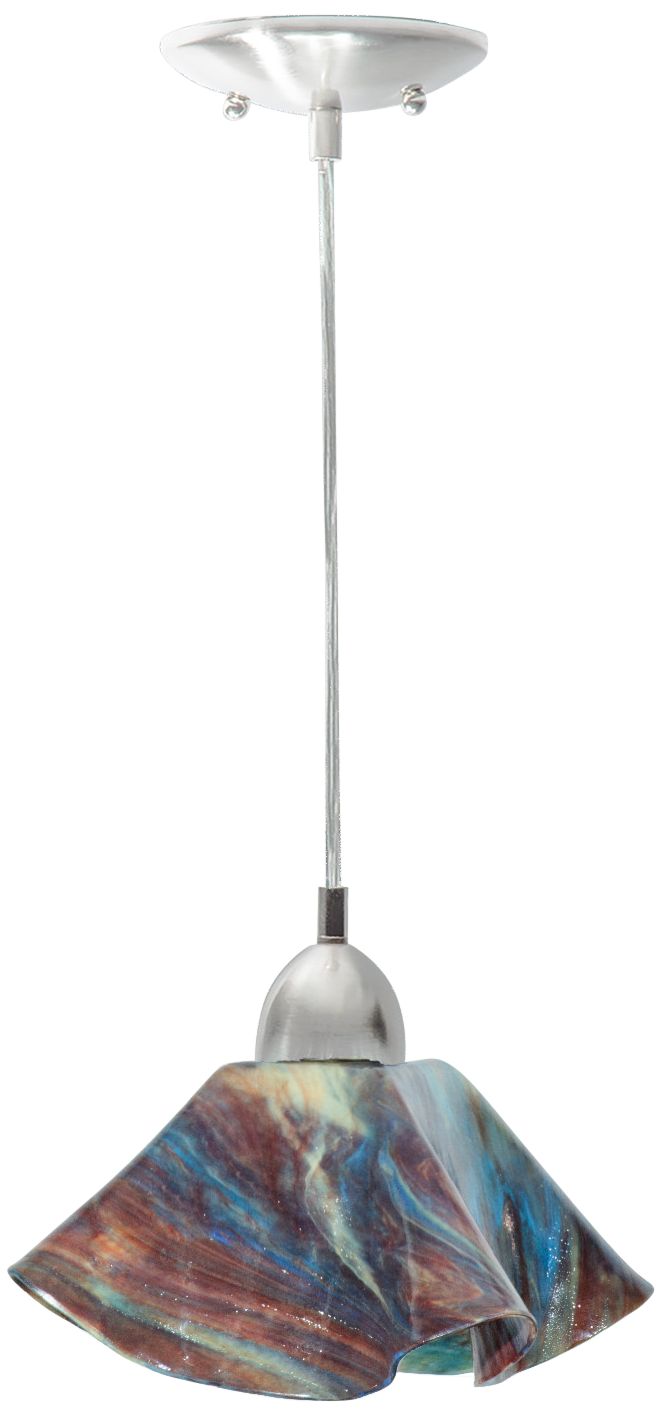 Jezebel Lily 8 1/2 Wide Daylily Nickel Mini Pendant