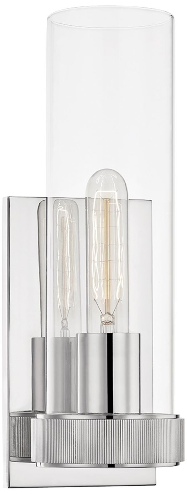 Hudson Valley Briggs 12 3/4"H Polished Nickel Modern Wall Sconce