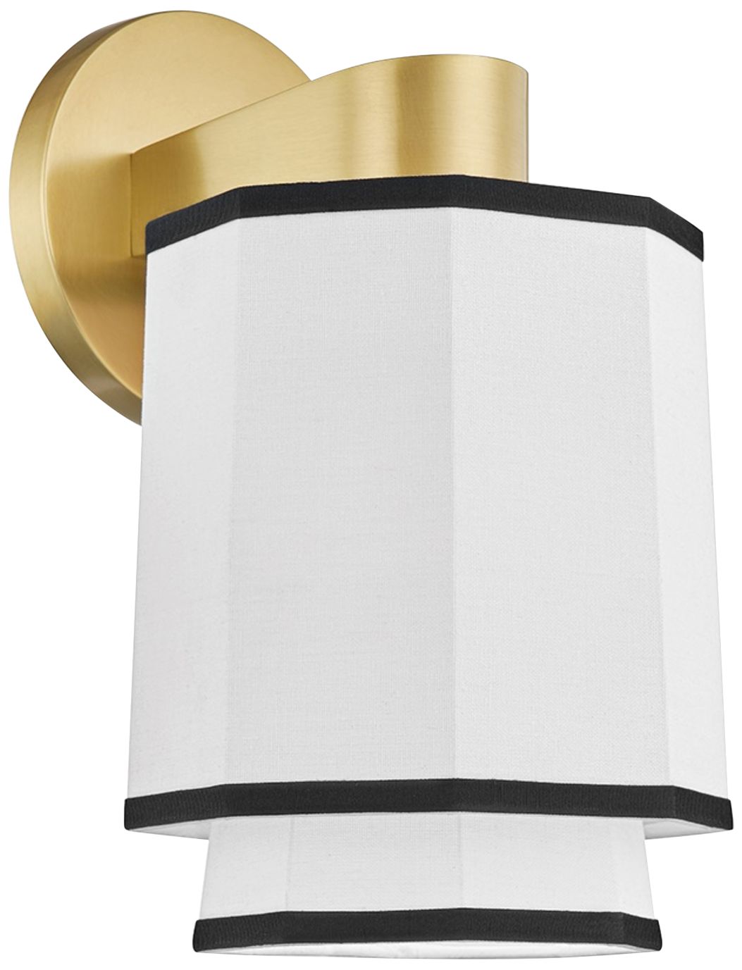 Riverdale 10 1/2" High Aged Brass and White Wall Sconce