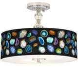 Agates and Gems II Giclee 16&quot; Wide Semi-Flush Ceiling Light