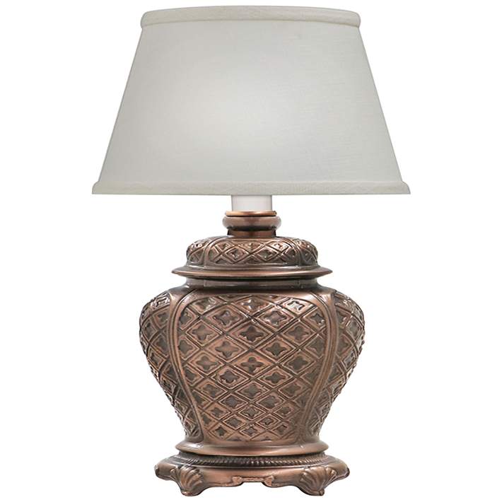 Stiffel Tania 13 H Antique Old Bronze, Old Bronze Table Lamps