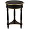 Cason 18 1/4" Wide Black and Gold Round Side Table
