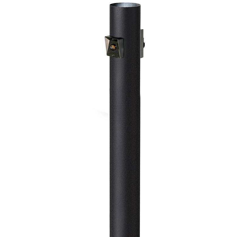 Black 96&quot; High Outlet Dusk-to-Dawn Direct Burial Lamp Post