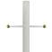 White 96" High Cross Arm Outdoor Direct Burial Lamp Post 