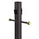 Bronze 84"H Cross Arm Outlet Dusk-to-Dawn Inground Lamp Post