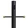 Black 84" High Cross Arm Outlet Direct Burial Lamp Post