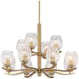 Stiffel Veronica 33 1/4&quot; Wide Gold and Glass 12-Light Chandelier