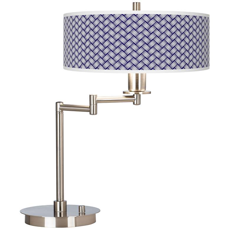 Image 1 Color Weave Giclee CFL Swing Arm Desk Lamp