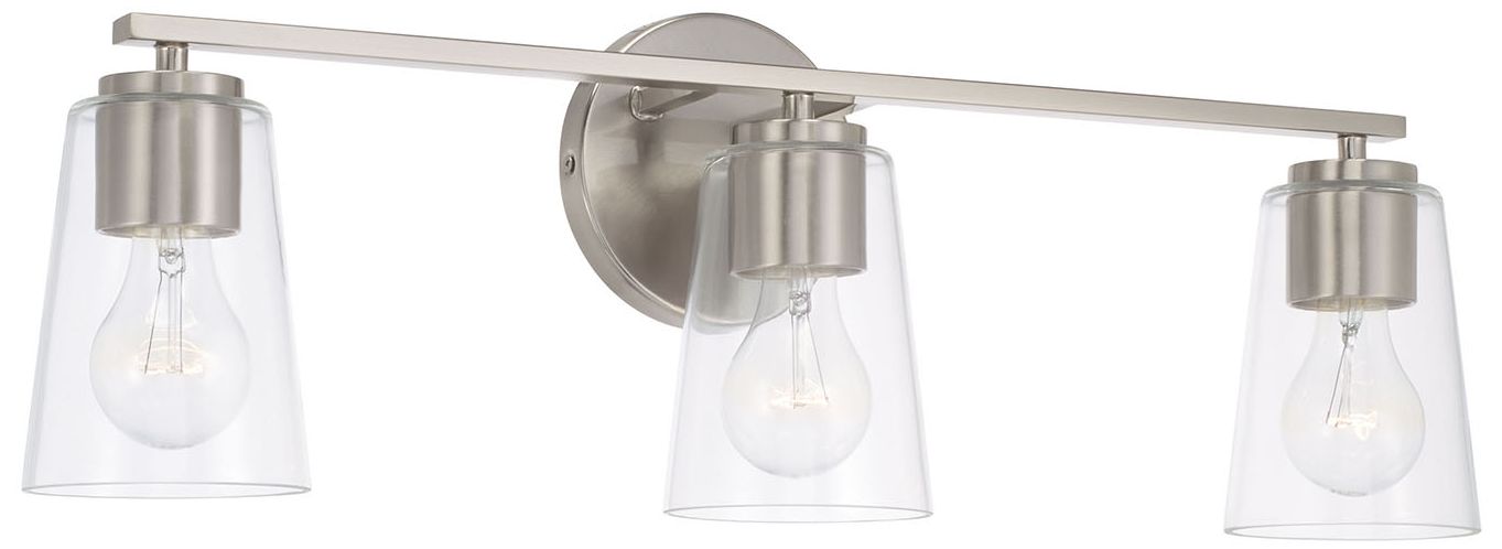 Capital Lighting Homeplace Lighting Portman 3 Light Vanity Brushed Nickel In Multi