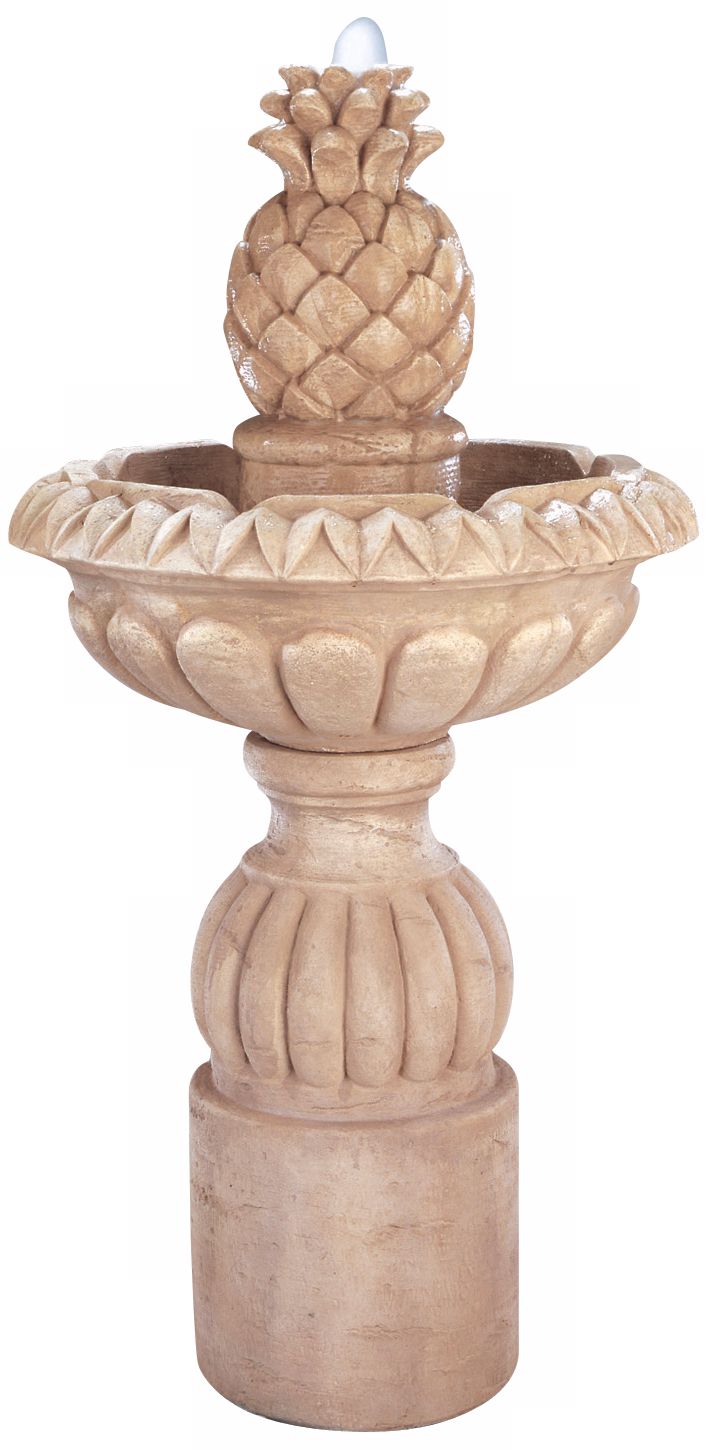 Pina Cascada 55" High Sandstone Patio Bubbler Fountain