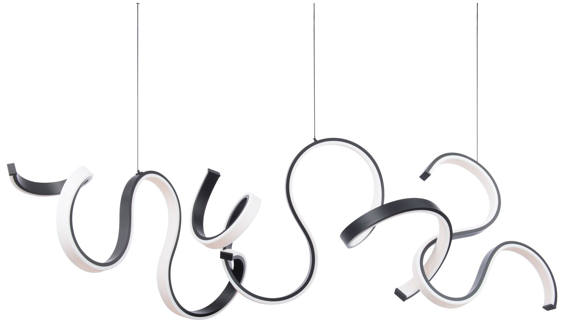Modern Forms Tempest 27.75"h X 67"w 1-light Linear Pendant In Black