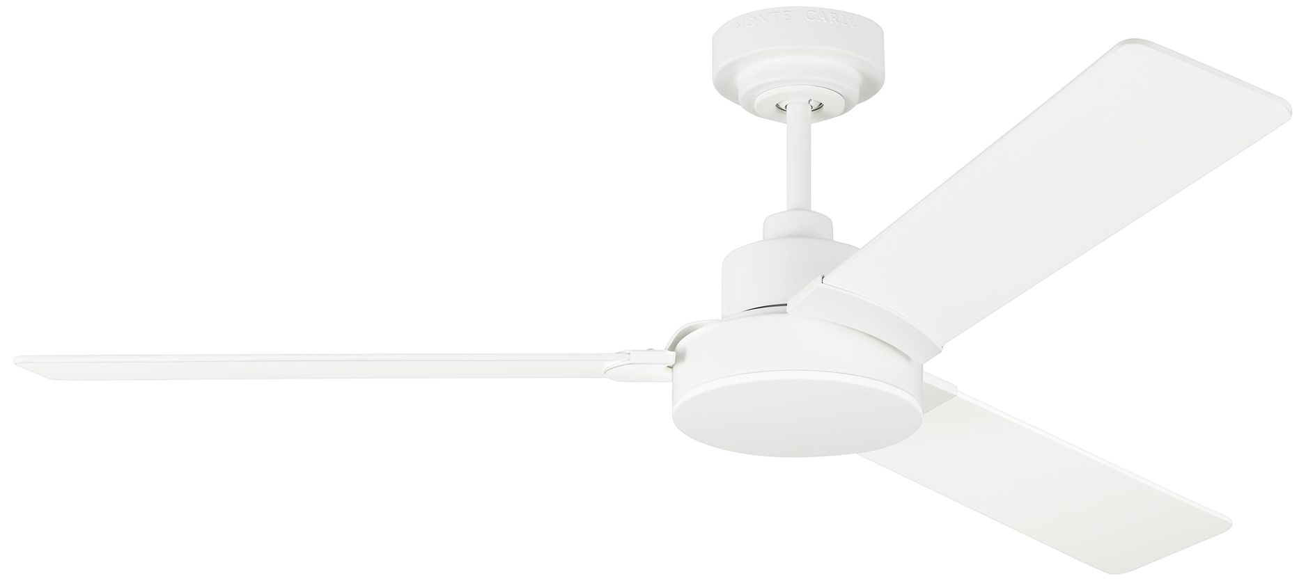 52" Monte Carlo Jovie Matte White Outdoor Ceiling Fan